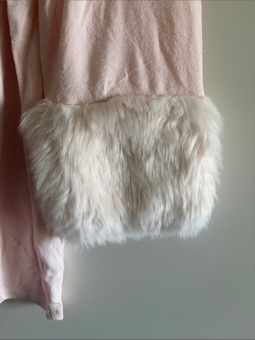 Lane Bryant Light Blush Faux Fur Cuff Tunic - Picture 3 of 5